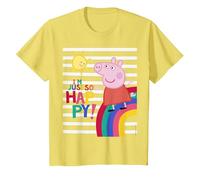 Peppa Pig Happy T-Shirt, Enfant, Citron, 2 Ans
