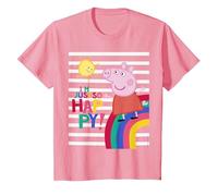 Peppa Pig Happy T-Shirt, Enfant, Rose, 4 Ans