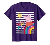Peppa Pig Happy T-Shirt, Enfant, Violet, 12 Ans