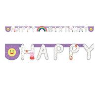Amscan guirlande Happy Birthday Peppa Pig Purple 170 cm Paars G