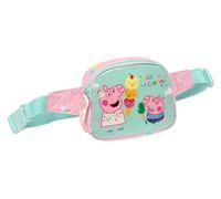 Peppa Pig Ice Cream - Sac Banane pour Enfants et Enfants de différents âges, Confortable et Polyvalent, qualité et résistance, 14 x 4 x 11 cm, Rose Clair/Vert Menthe