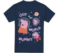 Peppa Pig - "Is Out Of This World" T-shirt pour homme TV5155 (XXL) (Bleu marine)