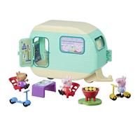Peppa Pig La Caravane 2-en-1, Jouet Interactif avec Figurines et Accessoires, Activités Créatives et Jeux de Rôle pour Enfants dès 3 Ans, Rose