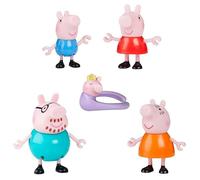 PEPPA PIG La Famille de Peppa à Cinq avec Bébé Evie - Figurines Articulées à Mains Jointes Gris vert POUPEE