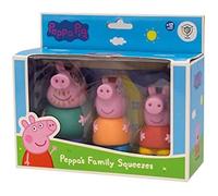 Peppa Pig Lot de 3 Figurines pour Salle de Bain Peppa Pig avec Mama, Pape et Peppa (DeQube 919D00046)