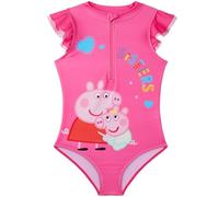 Peppa Pig Maillot de Bain Fille 2 Ans à 6 Ans, Maillot de Bain 1 Piece Fermeture Eclair, Motif à Volants, Cadeau Fille (5-6 Ans, Rose Peppa Pig)