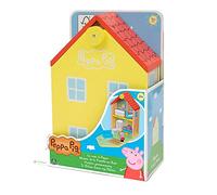 Peppa Pig, Maison Classique en Bois avec 2 personnages, Figurine Peppa en bois inclus, nombreux Accessoires, Poignée Pratique pour le Transport, PPC68