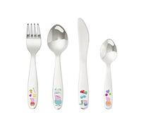 Peppa Pig Ménagère de qualité supérieure en acier inoxydable 304 pour enfants - Ensemble de couverts amusants pour enfants, parfait pour un cadeau d'anniversaire - Comprend fourchette, couteau,
