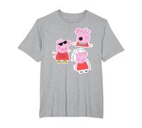 Peppa Pig OMG! Drama Queen T-Shirt, Homme Grandes Tailles, Gris Chiné, 4X Tall