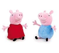 Peppa Pig - Pack de 2 Peluches Peppa Pig et George 20 cm - Qualité Super Soft, sans Couleur