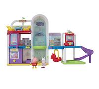 Peppa Pig PEP0701 Peppa's Centre Commercial Kit de Jeu avec 2 Figurines Exclusives Peppa et Luzie Locke avec Accessoires pour Enfants à partir de 2 Ans