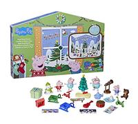 Peppa Pig Peppa Calendrier de l'Avent jouet 45 x 91 cm (ouvert) ; 24 articles incluent 4 figurines de famille de vacances ; à partir de 3 ans