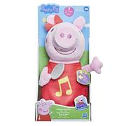Hasbro Peluche chantante Peppa Pig Peppa Chante, robe rouge pailletée, 3 chansons, dès 3 ans