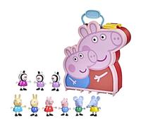 Peppa Pig – Mallette Peppa's Adventures – 9 figurines (Peppa, George, sœurs Zebra)