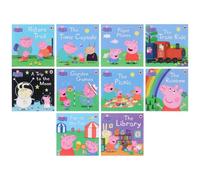 Peppa Pig Peppa's Awesome Adventures Storybook Collection10 Books Set (Train Ride, Library, Time Capsule, Paper Planes, Garden Games, Picnic, Rainbow, A Trip to the Moon, Fun at the Fair & More.)