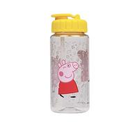 PEPPA PIG PETIT JOUR - Gourde Pour Enfant - Avec Paille Intégrée - Polypropylène - Pour Le Sport & L'École - Lavable Au Lave-Vaisselle - Sans BPA - Motifs 350ml