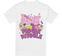 Peppa Pig - "Piggle Wiggle" T-shirt pour homme TV5152 (S) (Blanc)