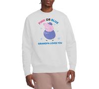 Peppa Pig - "Pink Or Blue Grandpa Pig Loves You" Sweat unie pour homme/femme TV21375 (M) (Blanc)