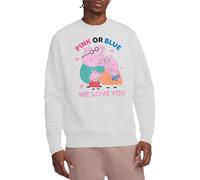 Peppa Pig - "Pink Or Blue We Love You" Sweat-shirt pour homme/femme unie TV21376 (XXL) (Blanc)