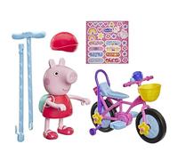 Peppa Pig, Préparez, pédalez, Vai Peppa, Figurine d'action avec vélo de 20 cm, à partir de 3 Ans - Version Italienne
