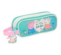 SAFTA - Trousse - double - Peppa Pig "Pretty Flowers"