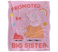 Peppa Pig Promoted to Big Sister Plaid Ultra Doux au Toucher Soyeux - 152 x 127 cm