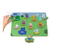 Peppa Pig Puzzle en Bois emboîtable Couleurs Apprendre Les Couleurs avec Peppa Pig Contient 10 pièces (Deqube 921D00065)