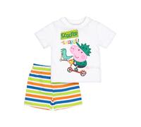 Peppa Pig Pyjama bleu / vert clair / vert foncé / orange foncé / rose clair / blanc, Taille 110