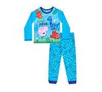 Peppa Pig Pyjama long pour garçon George Pig Dino Roar Boys W21 Bleu 3-4 ans
