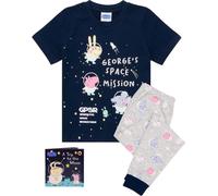 Peppa Pig - Pyjama pour garçon NS8398 (104) (Bleu marine)