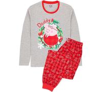 Peppa Pig - Pyjama pour homme - design de Noël NS6667 (M) (Rouge/Gris)