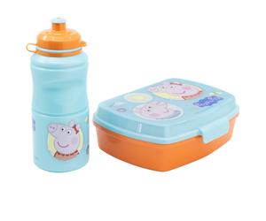 Peppa Pig Rectangular Lunch Box and Sport Bottle Set 380 ml