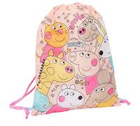 Peppa Pig Sac à cordon de serrage pour filles - Sac de gym pour enfants - Sac de natation pour l'école et la crèche, pêche, Taille unique, Sac à cordon
