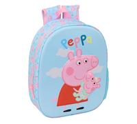 PEPPA Pig - Sac à dos d'école avec design 3D, idéal pour les enfants de différents âges, confortable et polyvalent, qualité et résistance, 27 x 10 x 33 cm