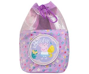 Peppa Pig Sac de natation Filles Plage Piscine Sac à dos à cordon de serrage Violet