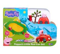 Peppa Pig saust über Peppas ¿kleine rote Auto-Set-Strecke