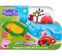 Peppa Pig saust über Peppas ¿kleine rote Auto-Set-Strecke