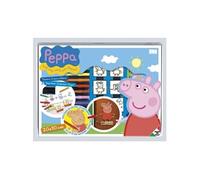 Peppa Pig - Set Créatif - Tampons, Feutres, Carnet à Dessin, Règle