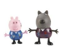 Peppa pig - set de 2 figurines : chien danny et cochon georges multicolore G