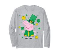 Peppa Pig St. Patrick's Day Shamrocks and Leprechaun Hat Manche Longue