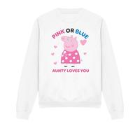 Peppa Pig - Sweat PINK OR BLUE AUNTY PIG LOVES YOU - Femme (TV21380)