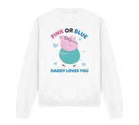 Peppa Pig - Sweat PINK OR BLUE DADDY PIG LOVES YOU - Adulte (TV21379)
