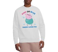 Peppa Pig - Sweat PINK OR BLUE DADDY PIG LOVES YOU - Adulte (TV21379)