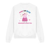 Peppa Pig - Sweat PINK OR BLUE GRANDMA PIG LOVES YOU - Femme (TV21374)