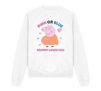 Peppa Pig - Sweat PINK OR BLUE MUMMY PIG LOVES YOU - Femme (TV21395)