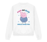Peppa Pig - Sweat PINK OR BLUE UNCLE PIG LOVES YOU - Adulte (TV21397)