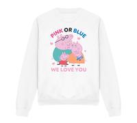 Peppa Pig - Sweat PINK OR BLUE WE LOVE YOU - Adulte (TV21376)