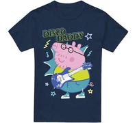 Peppa Pig - T-shirt "Disco Daddy" pour homme TV5057 (3XL) (Bleu marine)