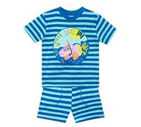 Peppa Pig T-Shirt et Short | Vetement Garçon Ete | Tenue George Pig Serviette de Plage Bleu 2-3 ans