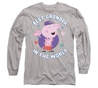 Peppa Pig - T-shirt manches longues BEST GRANDPA IN THE WORLD - Adulte (TV21385)